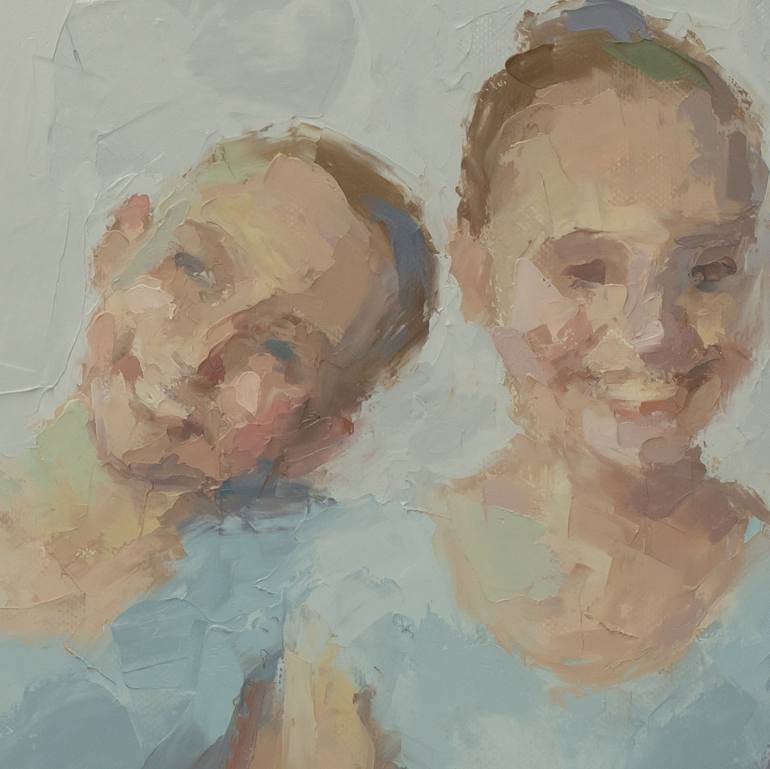 Original Figurative Children Painting by Eva Mili