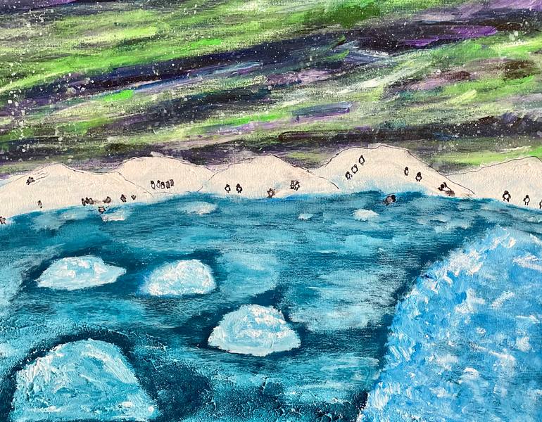 Original Art Deco Landscape Painting by Ran Nahum
