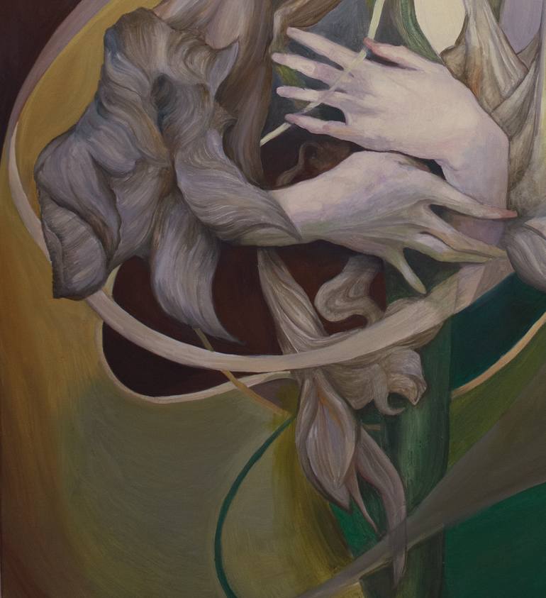 Original Modernism Floral Painting by Teodora Marinova