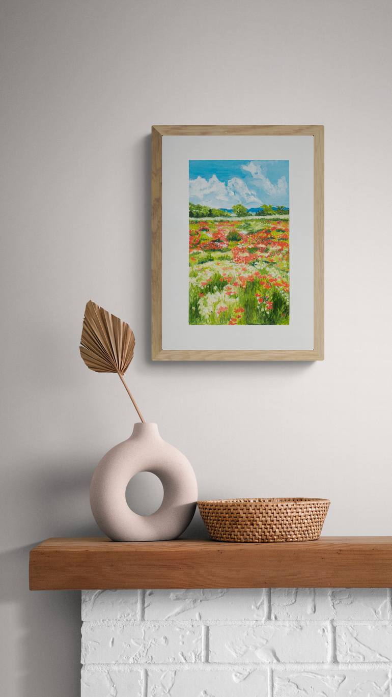 Original Expressionism Landscape Drawing by Vladi Skrivan