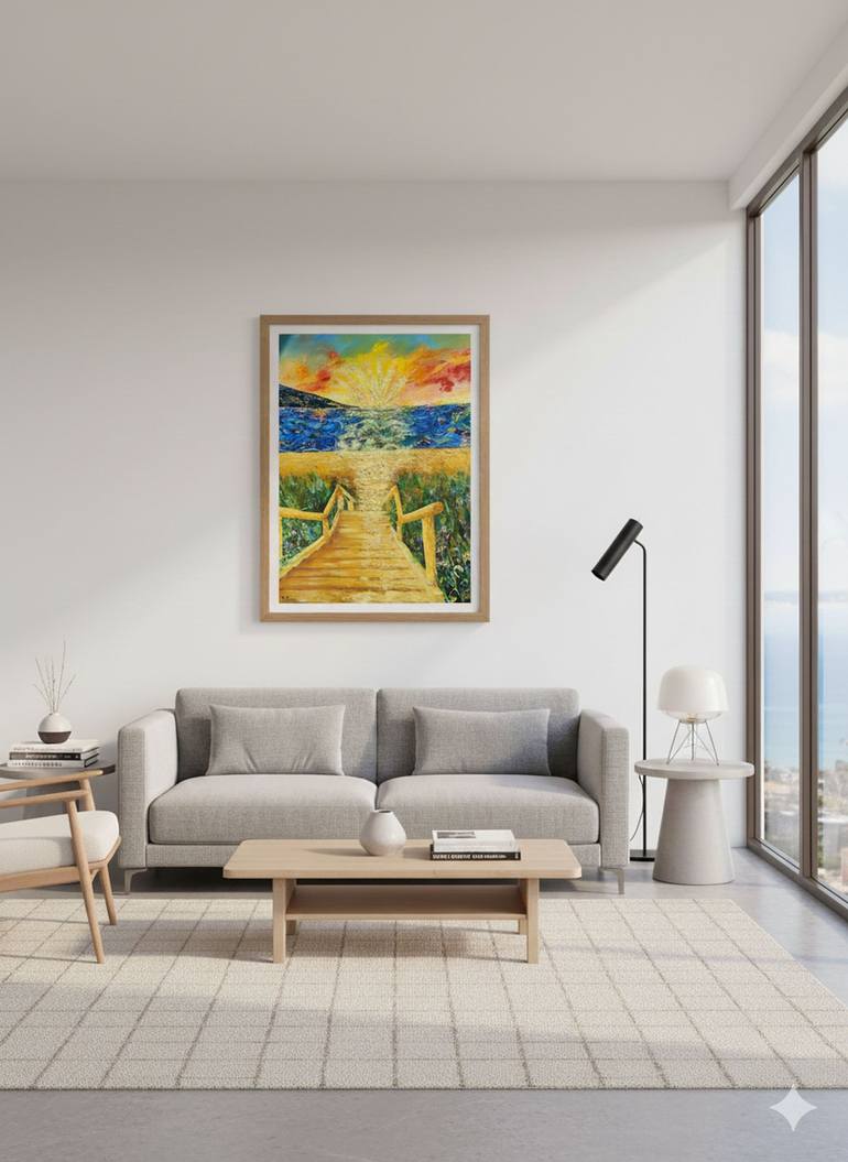 Original Abstract Landscape Painting by Khatuna Khachidze