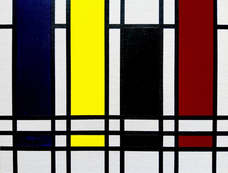 Original Abstract Geometric Painting by Oksana Shatalova