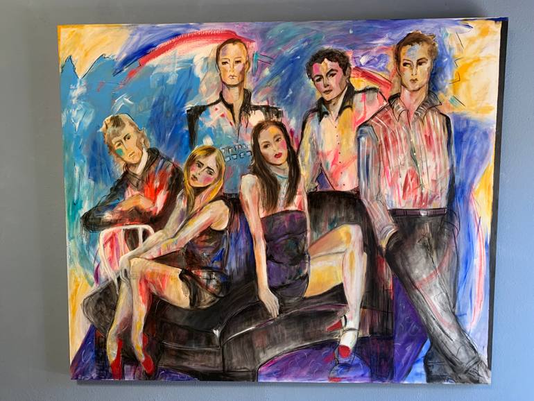 Original Figurative People Painting by Shirley Kirkes Mar