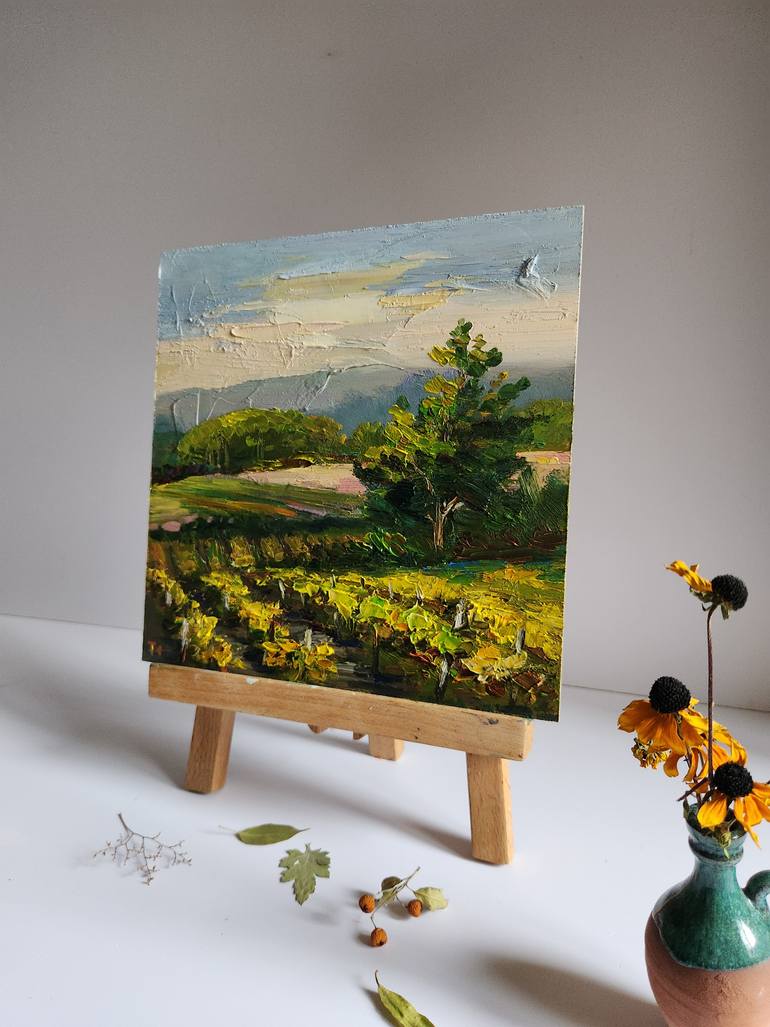 Original Abstract Landscape Painting by Oxana Tozlovanu