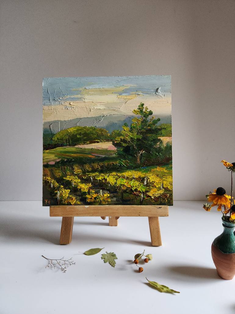 Original Abstract Landscape Painting by Oxana Tozlovanu
