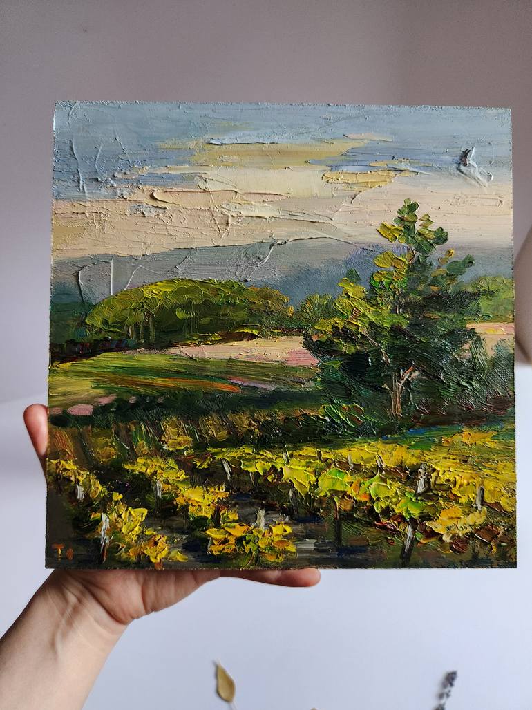 Original Abstract Landscape Painting by Oxana Tozlovanu