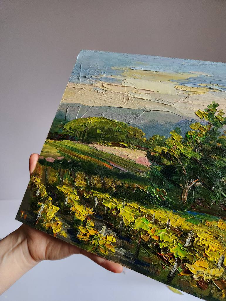 Original Abstract Landscape Painting by Oxana Tozlovanu