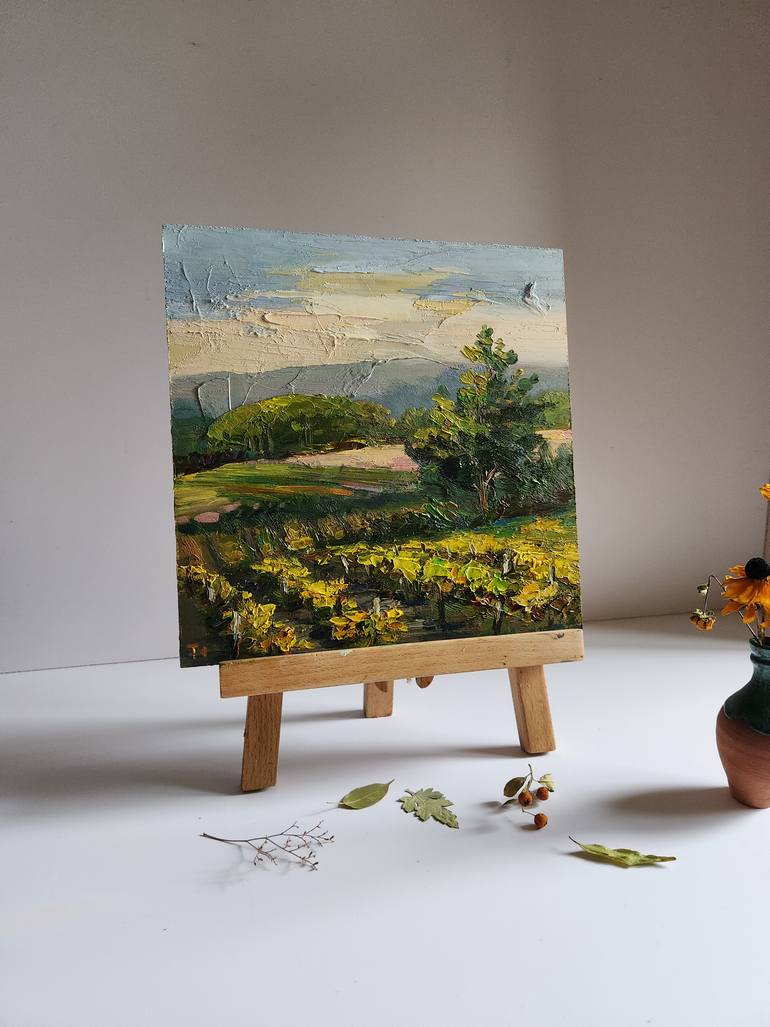 Original Abstract Landscape Painting by Oxana Tozlovanu