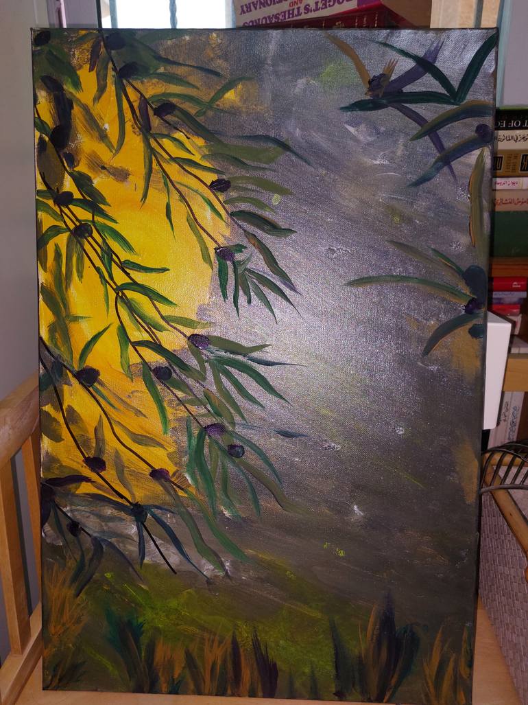 Original Abstract Expressionism Nature Painting by Linda Anani