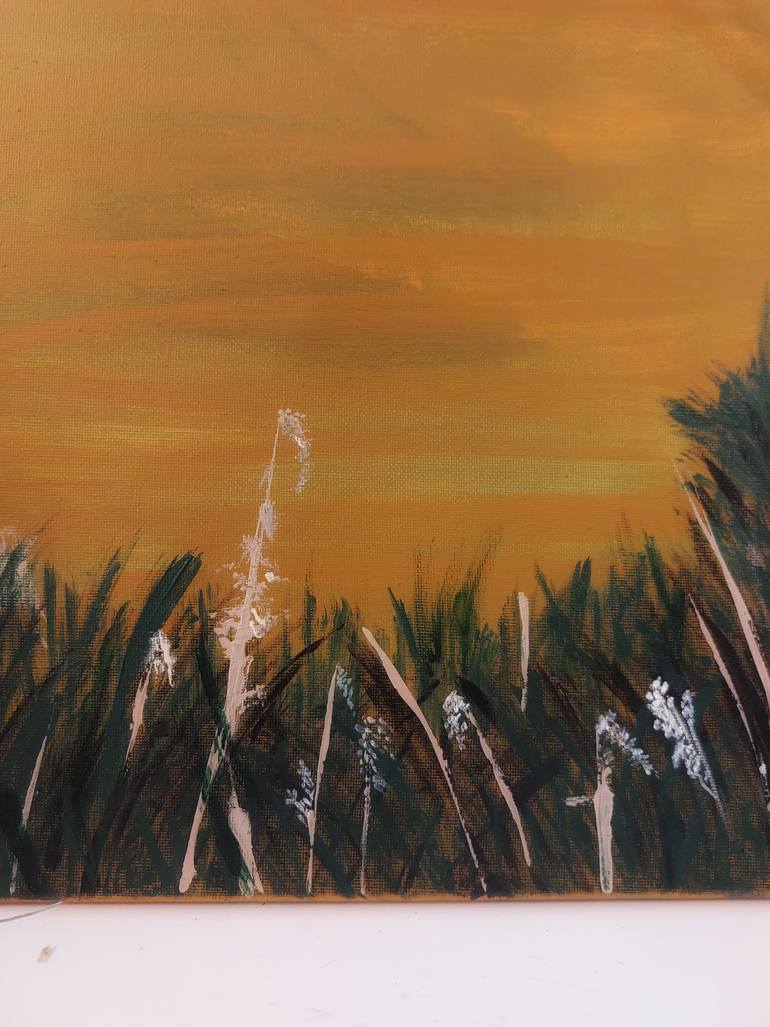 Original Abstract Expressionism Botanic Painting by Linda Anani