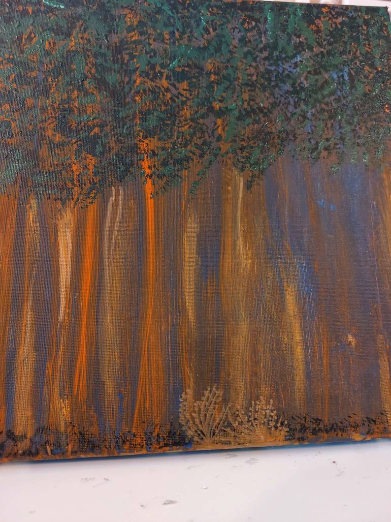 Original Abstract Expressionism Botanic Painting by Linda Anani