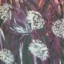 Textured acrylics on stretched canvas.