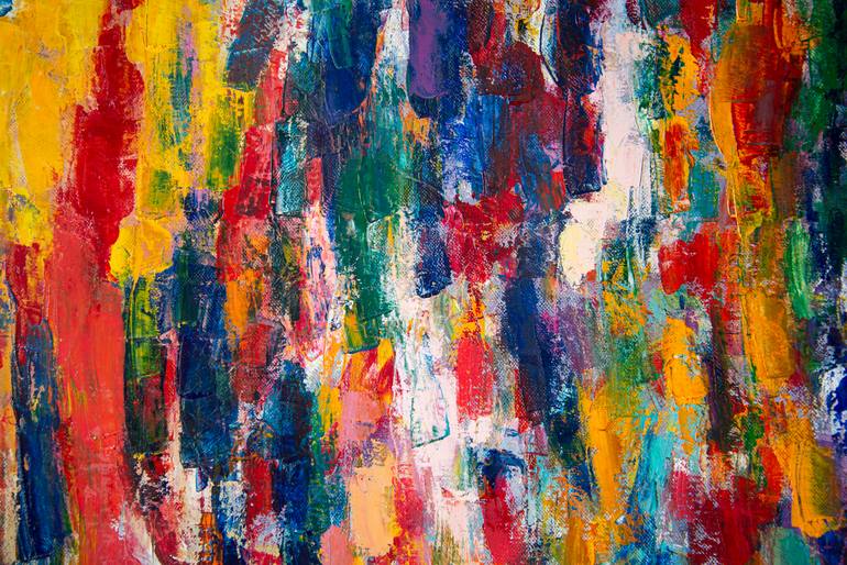 Original Abstract Expressionism Abstract Painting by Davit Kapanadze