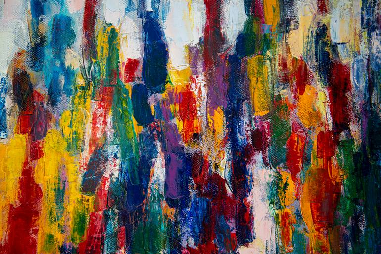 Original Abstract Expressionism Abstract Painting by Davit Kapanadze