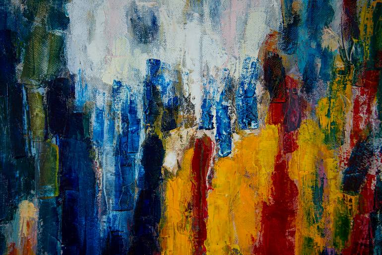Original Abstract Expressionism Abstract Painting by Davit Kapanadze