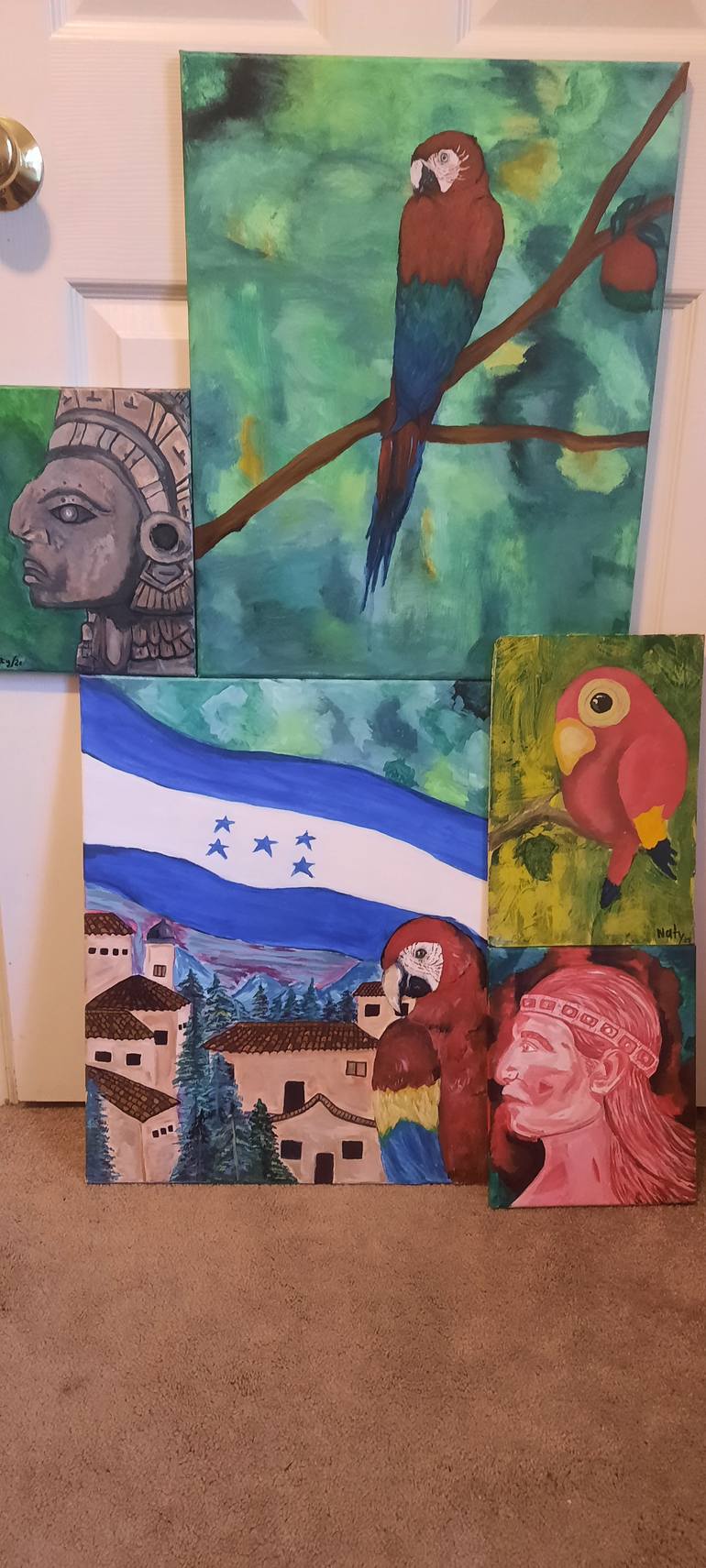 Original Abstract Expressionism Abstract Painting by Scarleth Bonilla