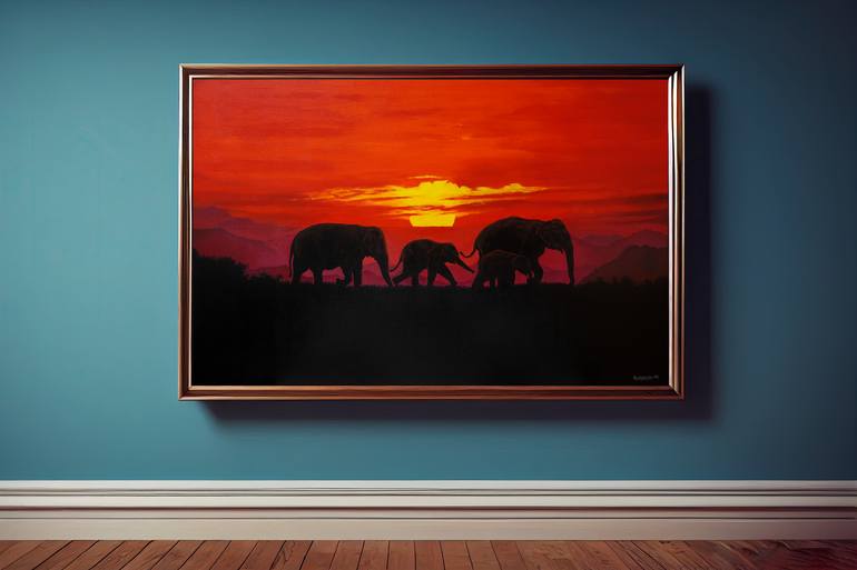 Original Realism Animal Painting by Pratheesh Pk