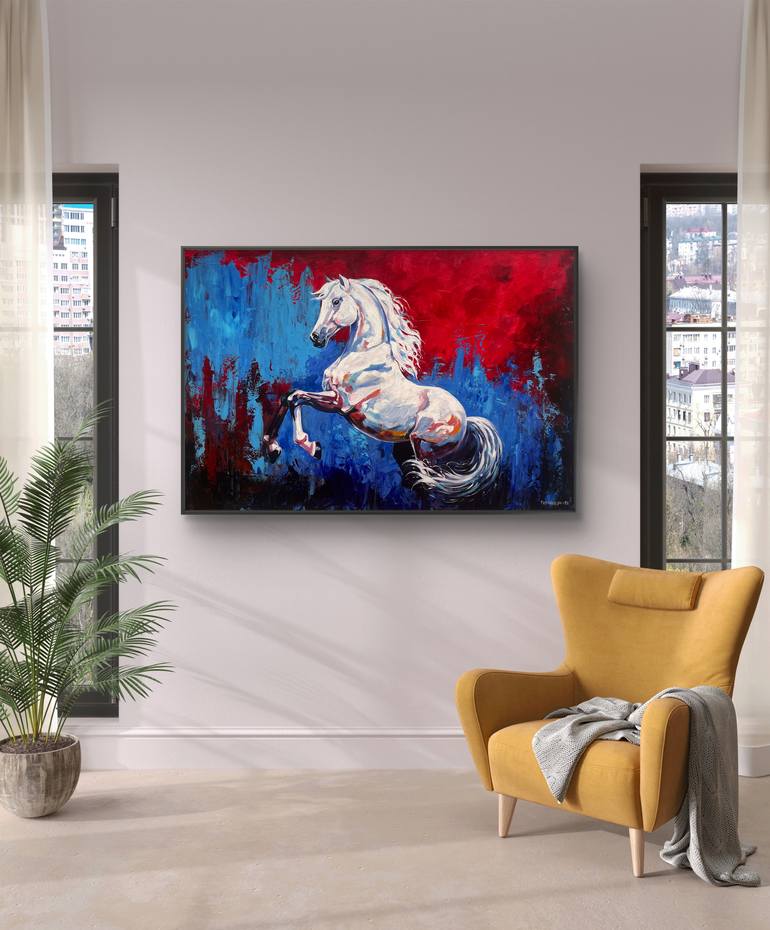 Original Abstract Expressionism Animal Painting by Pratheesh Pk