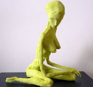 Original Expressionism Nude Sculpture by Valente Luigi Giorgio Cancogni