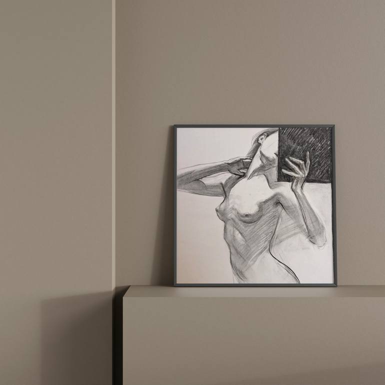 Original Black & White Women Drawing by Christina Shakula