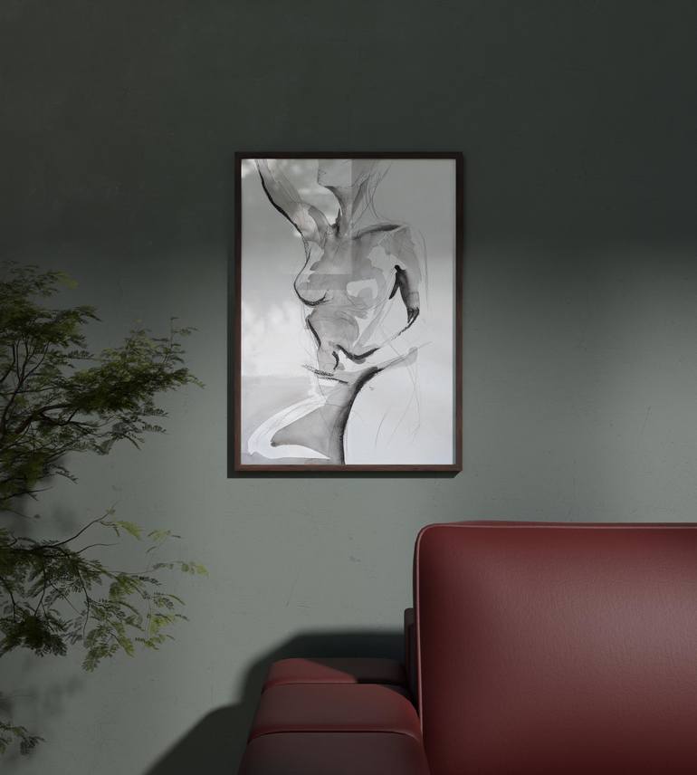 Original Black & White Women Mixed Media by Christina Shakula