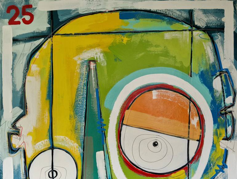 Original Abstract Expressionism People Painting by Cliff Phillips