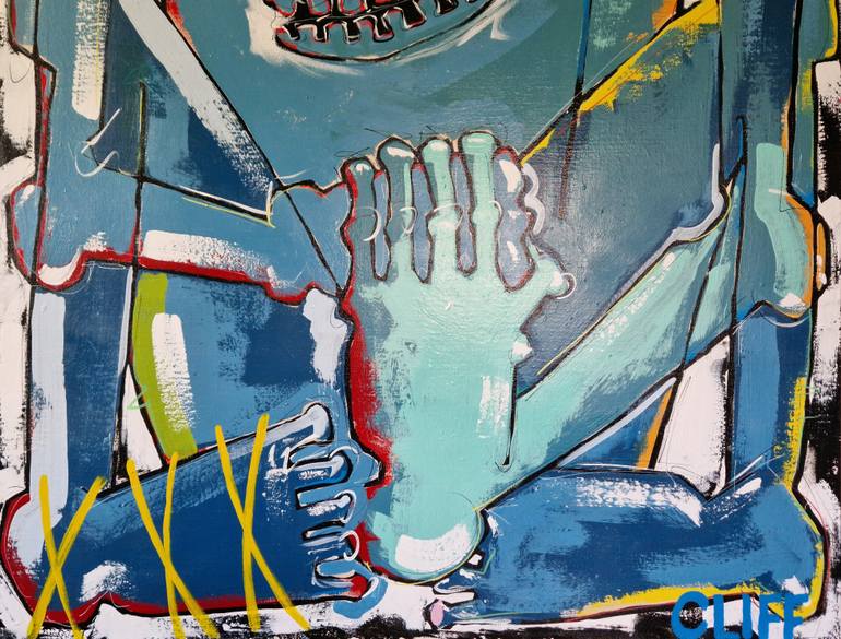 Original Abstract People Painting by Cliff Phillips