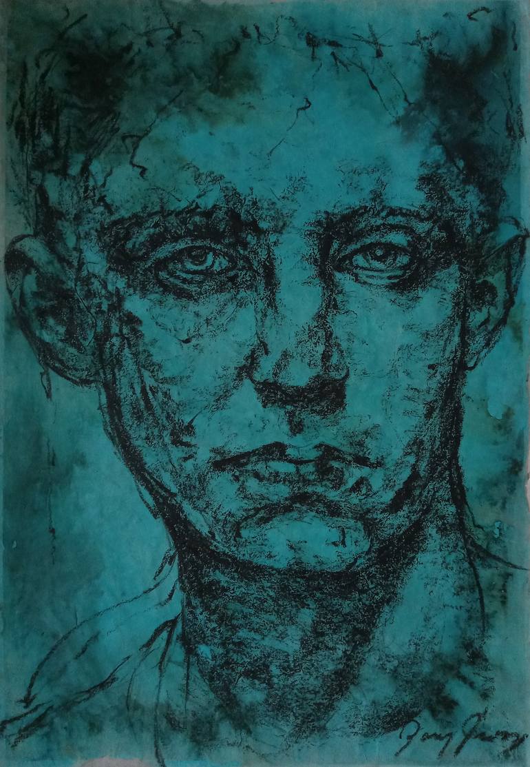 Blue Boy Drawing by barry gross | Saatchi Art