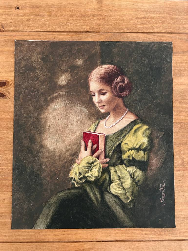 Original Portraiture Women Painting by Shanthi David De Silva