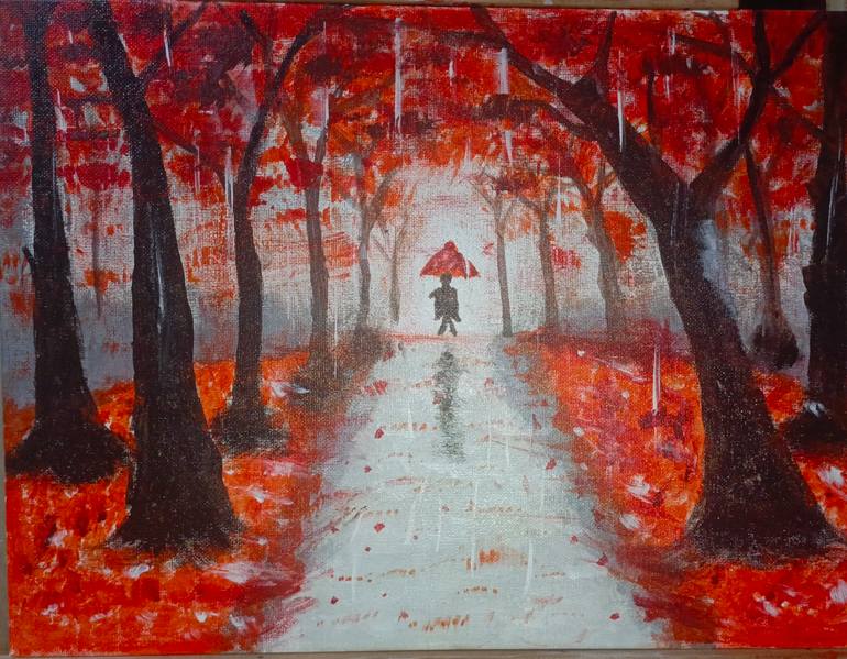 Original Street Art Travel Painting by Zahida Nawaz