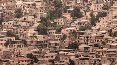 Slums over hill, guayaquil city, ecuador thumb