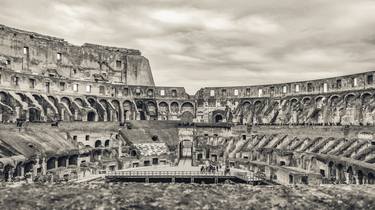 Roman Coliseum Panoramic Interior View, Rome, Italy thumb
