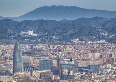 Aerial View Barcelona City, Spain thumb