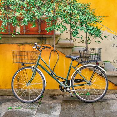 Bicycle Parked at Wall, Lucca, Italy thumb