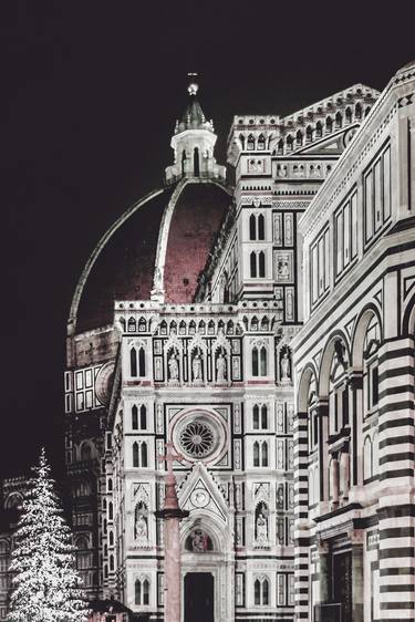 Santa Maria del Fiore  Cathedral at Night, Florence Italy thumb
