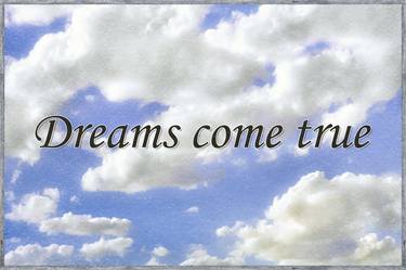 Dreams Come True Inspirational Phrase Poster thumb