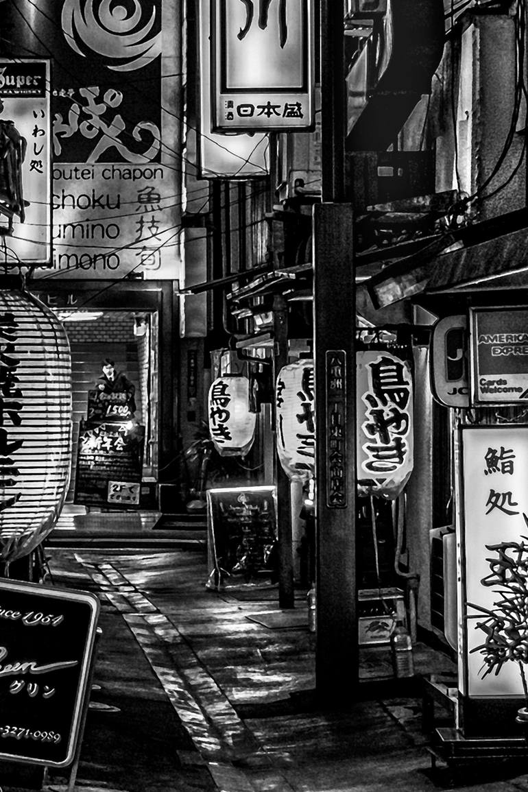 Empty Alleyway Urban Night Scene Tokyo Japan Photography By Daniel Ferreira Leites Ciccarino Saatchi Art