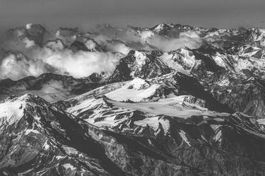 Black and White Andes Mountains Aerial View, Chile thumb