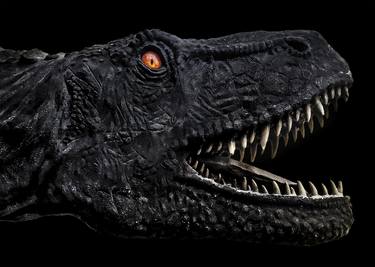 Trex Dinosaur Head Dark Poster thumb