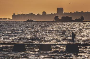 Cityscape Coastal Scene Montevideo Uruguay thumb