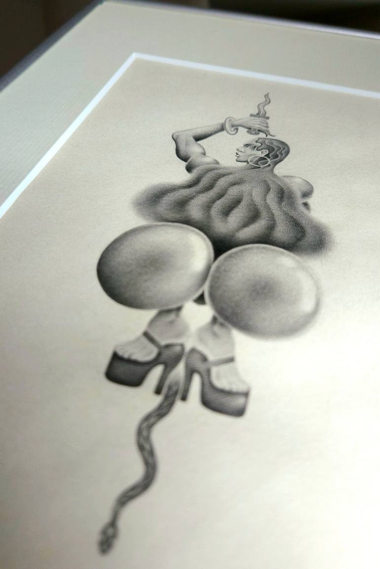 Original Black & White Erotic Drawing by Kamil Olszowka