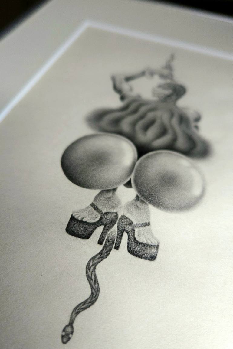 Original Black & White Erotic Drawing by Kamil Olszowka