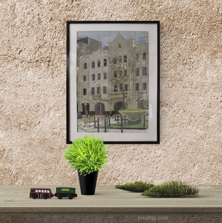 Original Figurative Cities Painting by Antonino Lopez Lazo