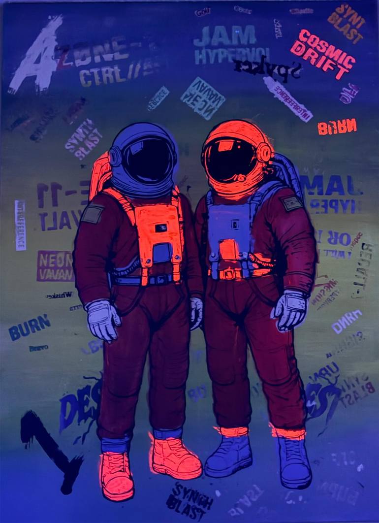 Original Street Art Graffiti Painting by Midnight Orbit