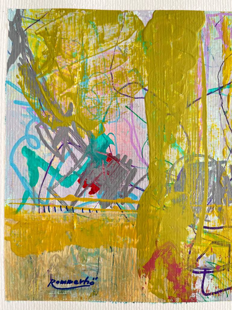 Original Abstract Mixed Media by Alejandro Romero
