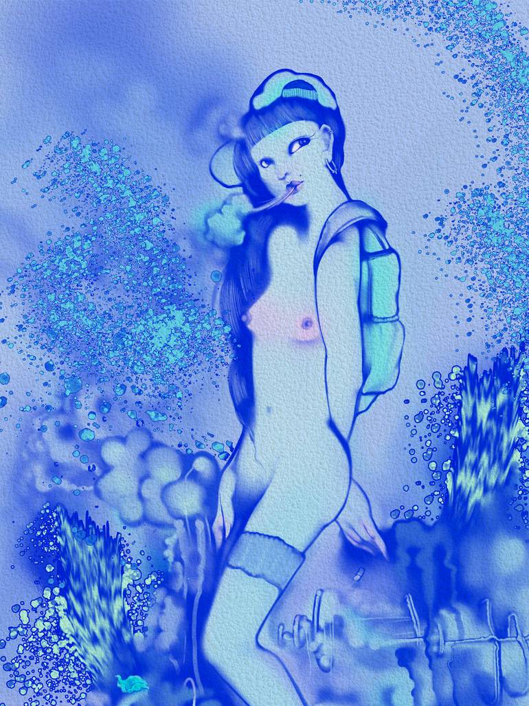 Original Figurative Women Printmaking by Hoang-Dan Pham