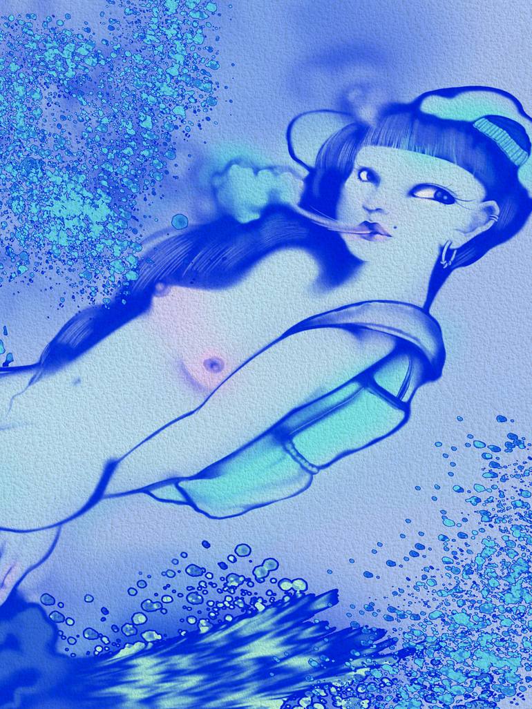 Original Figurative Women Printmaking by Hoang-Dan Pham