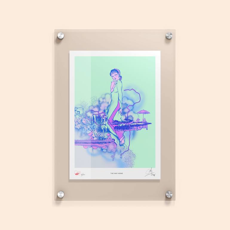 Original Figurative Women Printmaking by Hoang-Dan Pham