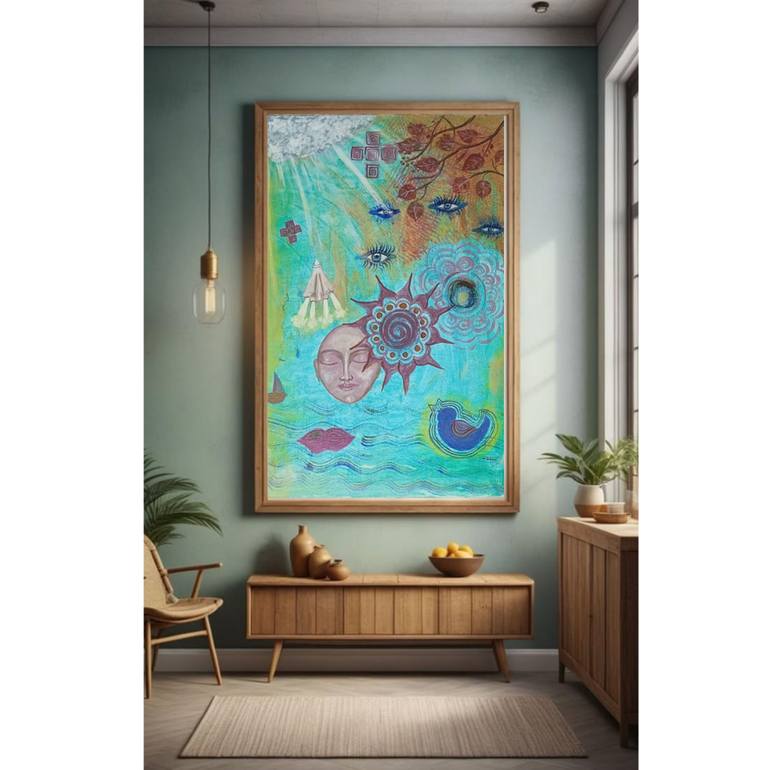 Original Abstract Expressionism Abstract Painting by Chithra Kanchi