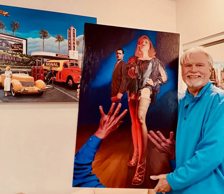 Original Photorealism Women Painting by Daniel Vancas